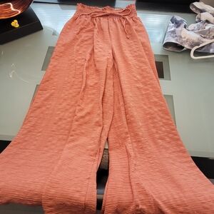 Ces Femme Coral Wide-Leg Pants